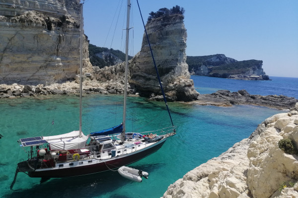 Roundtörn Korfu -Paxos -Antipaxos und Festland von 