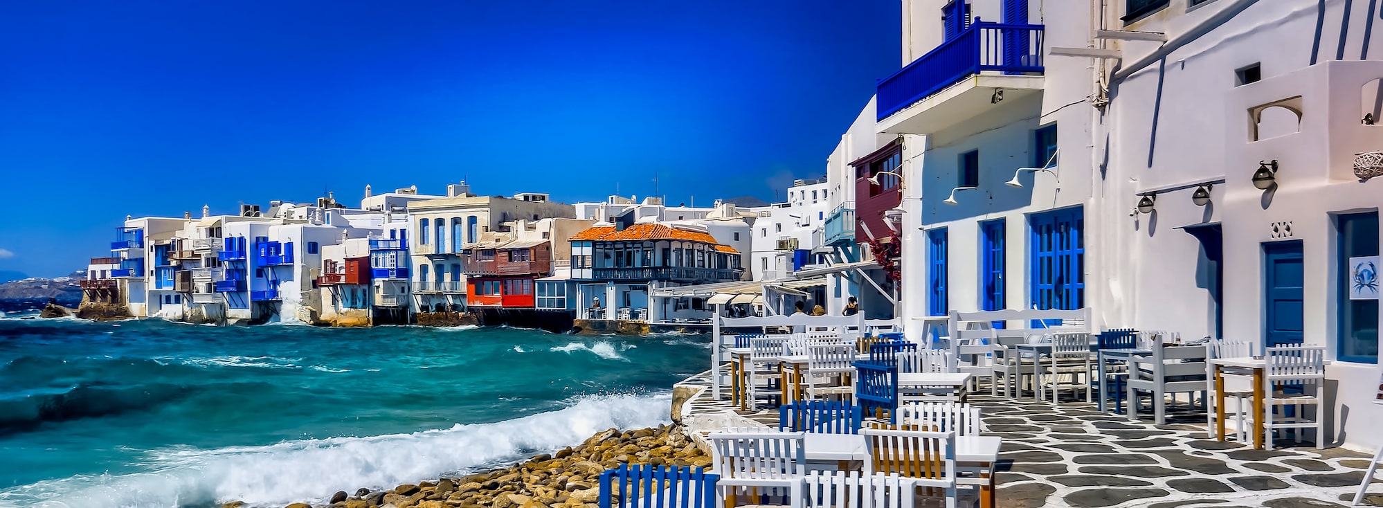 Griechenland Küste und Häuser