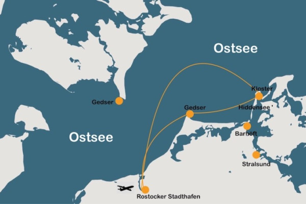 Segeltörn auf  der Ostsee – Rund Hiddensee von 