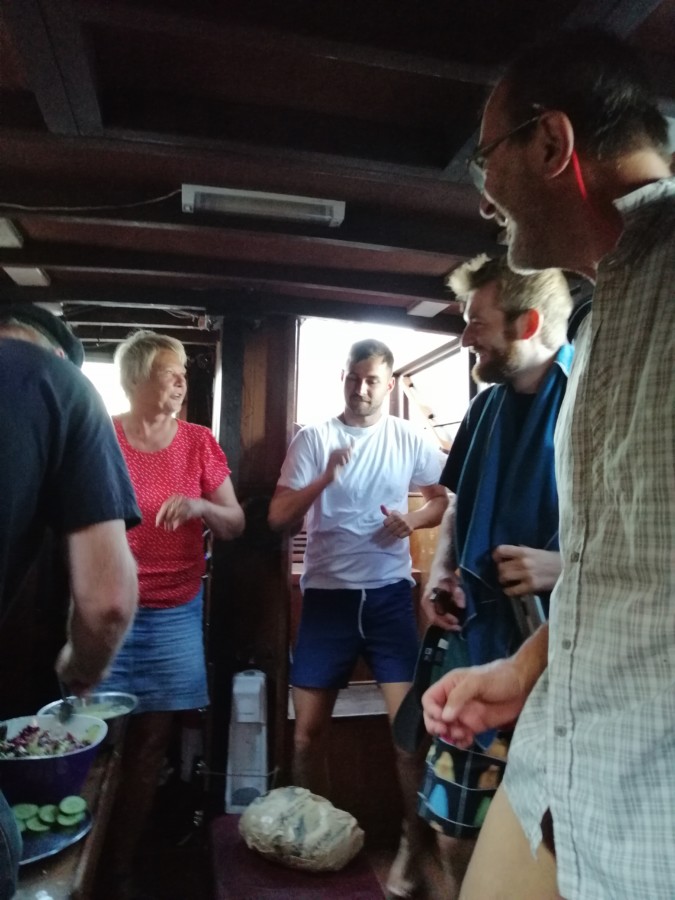 Schooner sailing in the Danish South Sea Islands by
