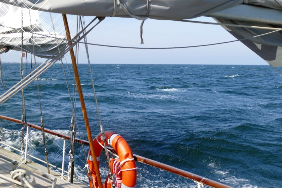 Autumn sailing trip in the golden October on the Danish South Sea Islands by