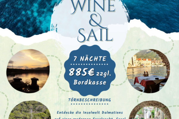 Wine & Sail – Mitsegeltörn in Dalmatien auf einer modernen Segelyacht von My Sailturn