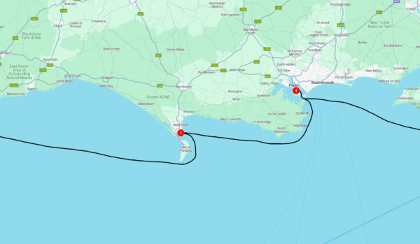 Der Ärmelkanal: Entlang der Küste von Devon and Dorset nach Southampton von 