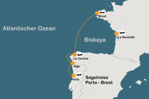 Segelreise über die Biskaya von Porto nach Brest von sailingforyou