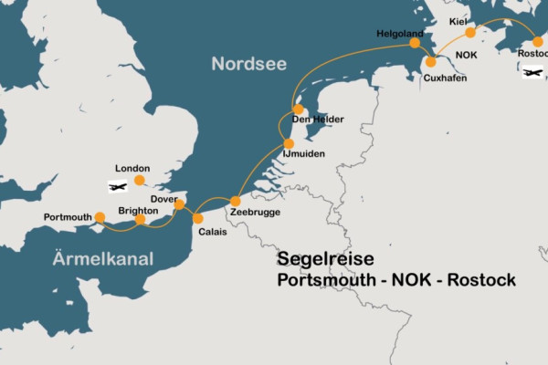 Segelreise von Portsmouth nach Rostock von sailingforyou