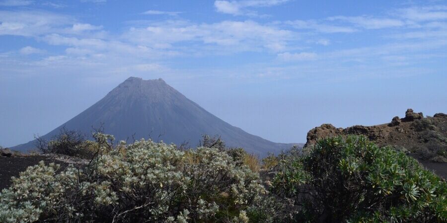 Volcanic cone in the Cape Verde Islands