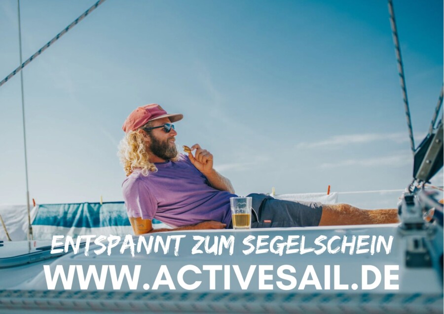 Training for yacht sailing licence. On request with free SBF practical training, max. 4 participants by ACTIVESAIL