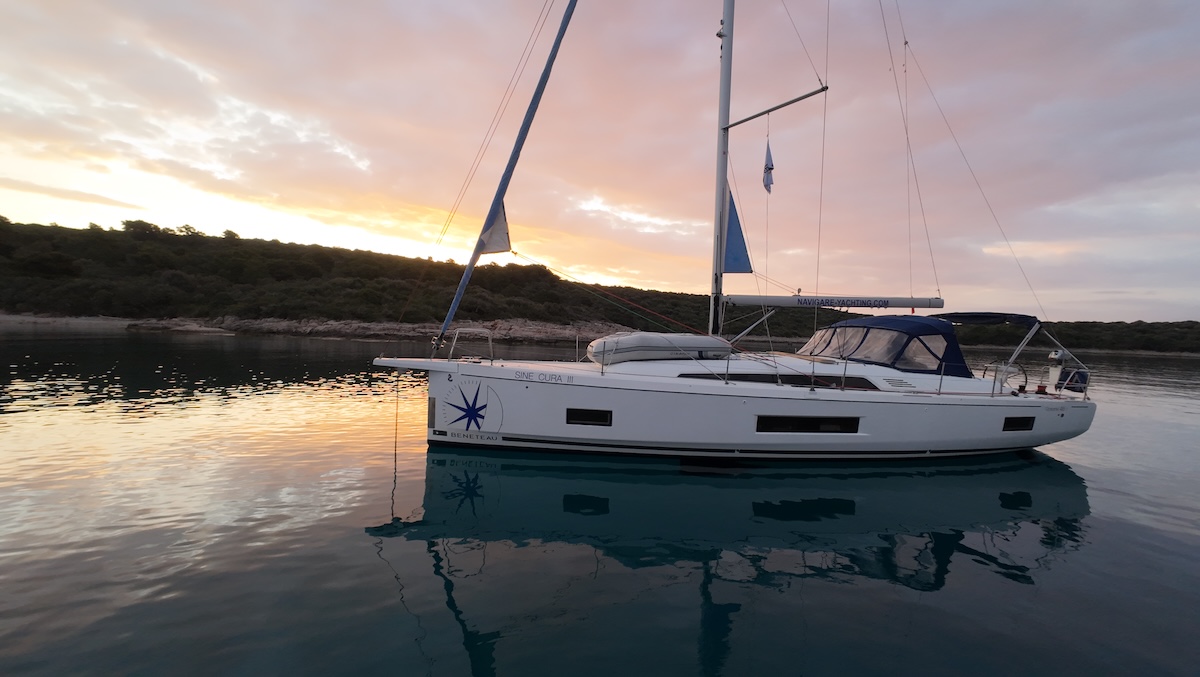 Catamaran sailing, from Sardinia to Corsica by