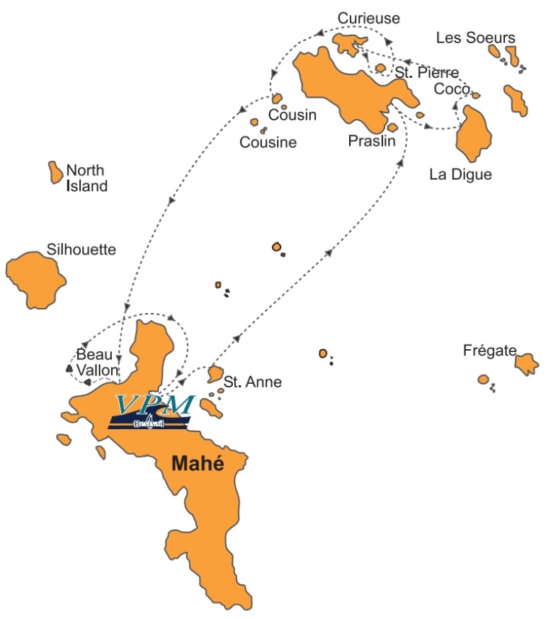 Catamaran sailing cruise Seychelles 2026 weekly by