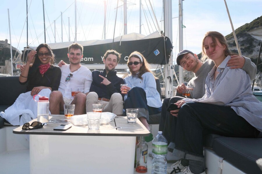 Catamaran sailing, from Sardinia to Corsica by