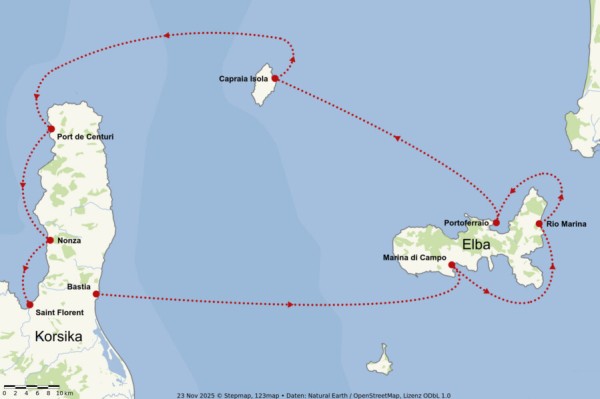Sommersegelurlaub Cape Corse und Elba- Mitsegeln auf komfortablem Großsegler – VP von 
