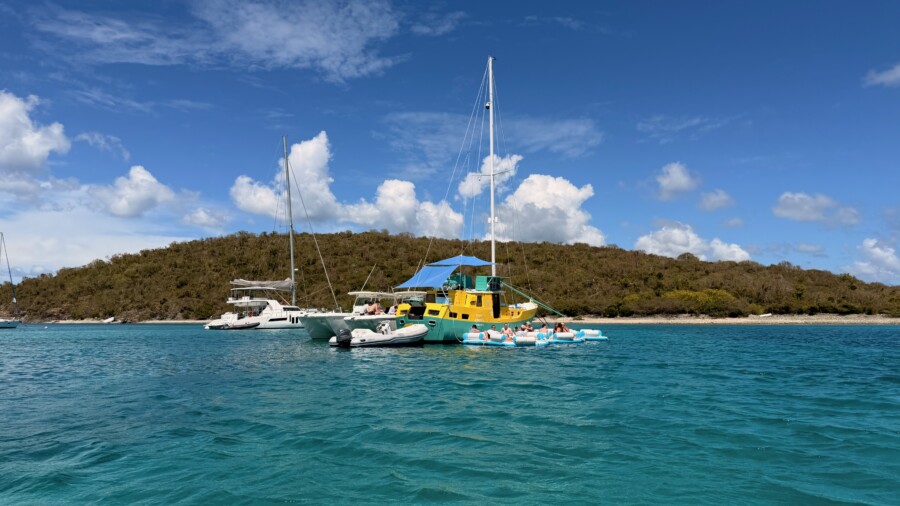 Sailing from St. Martin through the Virgin Islands to Puerto Rico on premium catamaran by