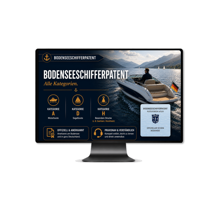 Bodenseeschifferpatent online course – theory online, practical on site by SegelnAG - Yachtschule