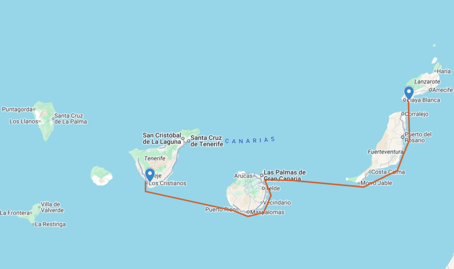 All-inclusive Oneway Meilentörn  Lanzarote – Teneriffa von 
