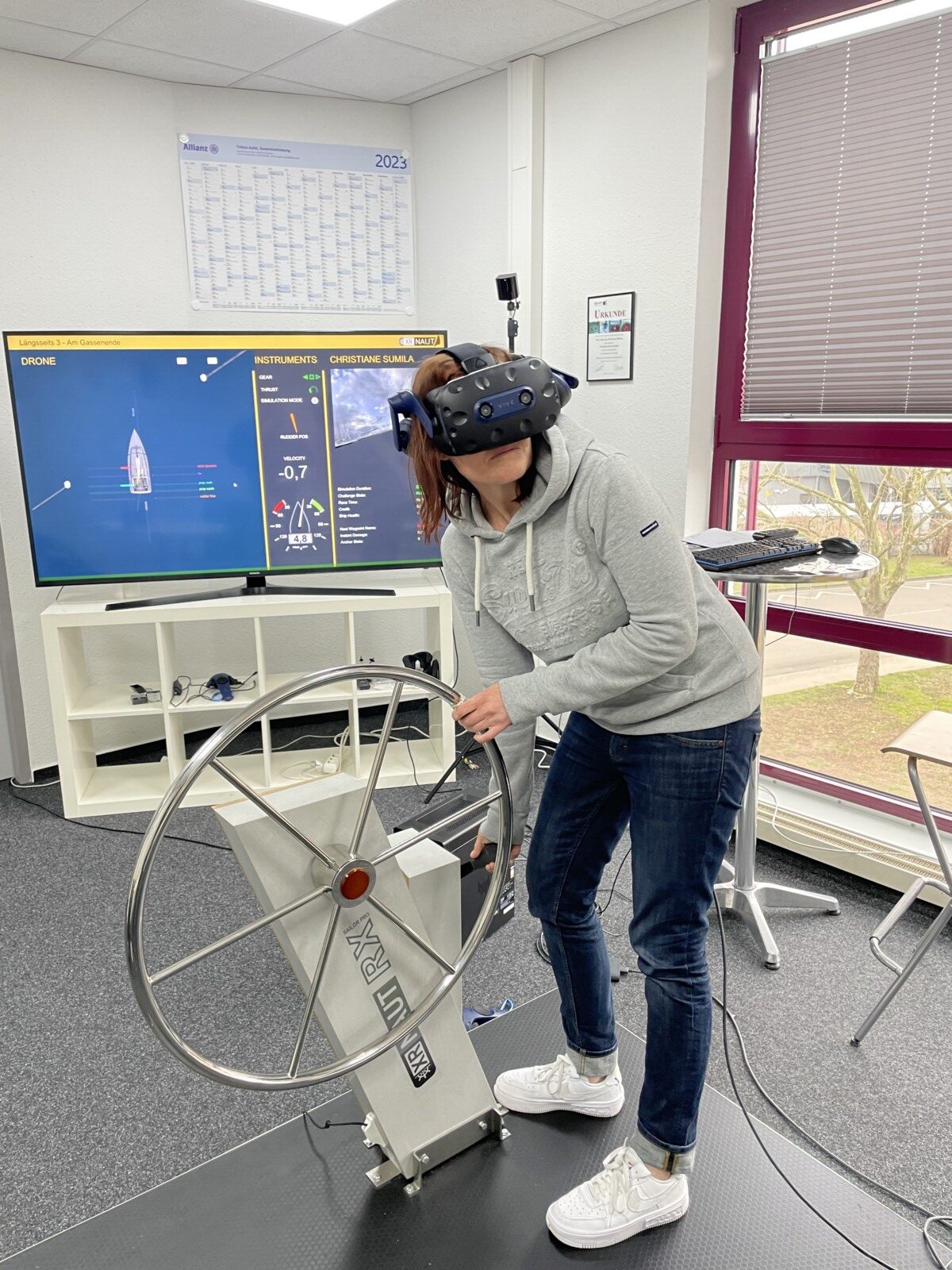 VR harbour manoeuvres training / virtual training for harbour manoeuvres by Lübecker Segelschule