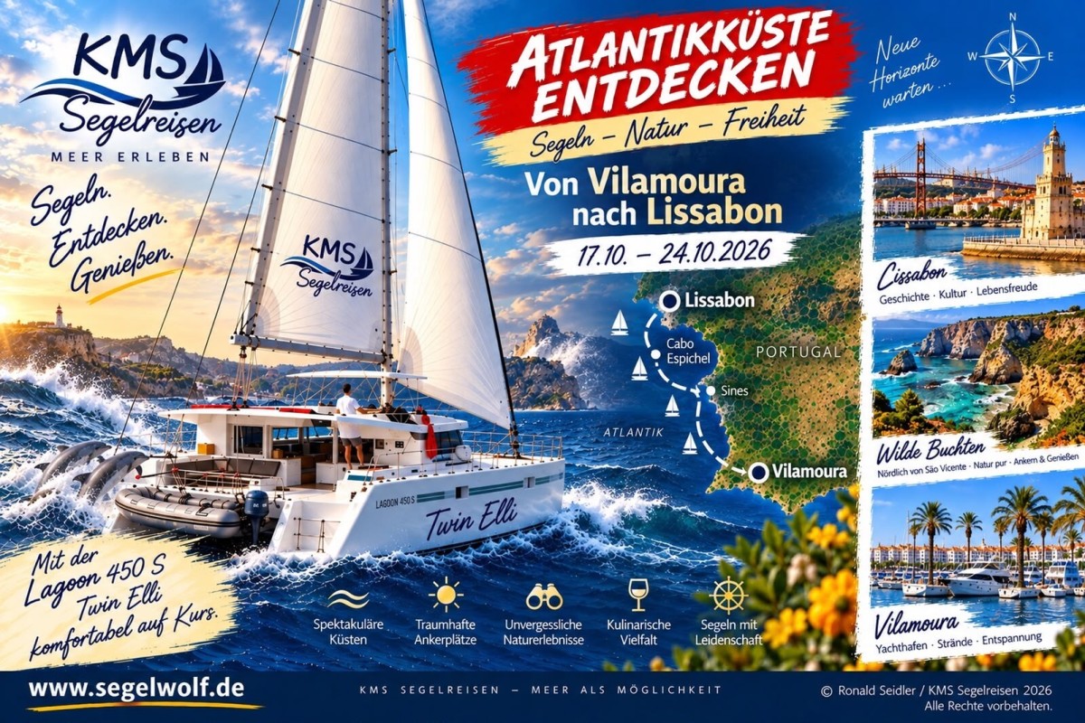 Catamaran from the Algarve to Lisbon by Segelwolf.com