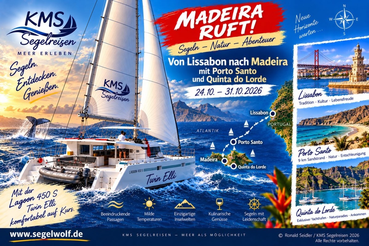Lisbon – Madeira, the "little" ocean passage – 1 berth still available! by Segelwolf.com