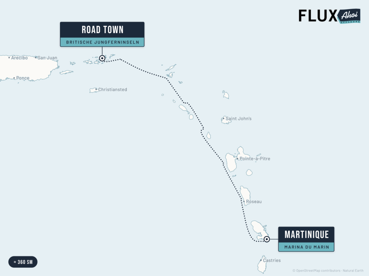 One-Way-Törn von Martinique auf die BVIs von 