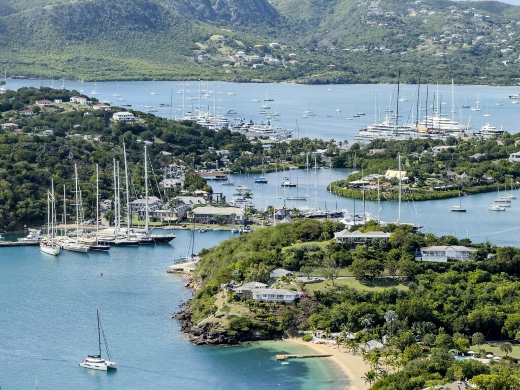 Yachten in English Harbour auf Antigua