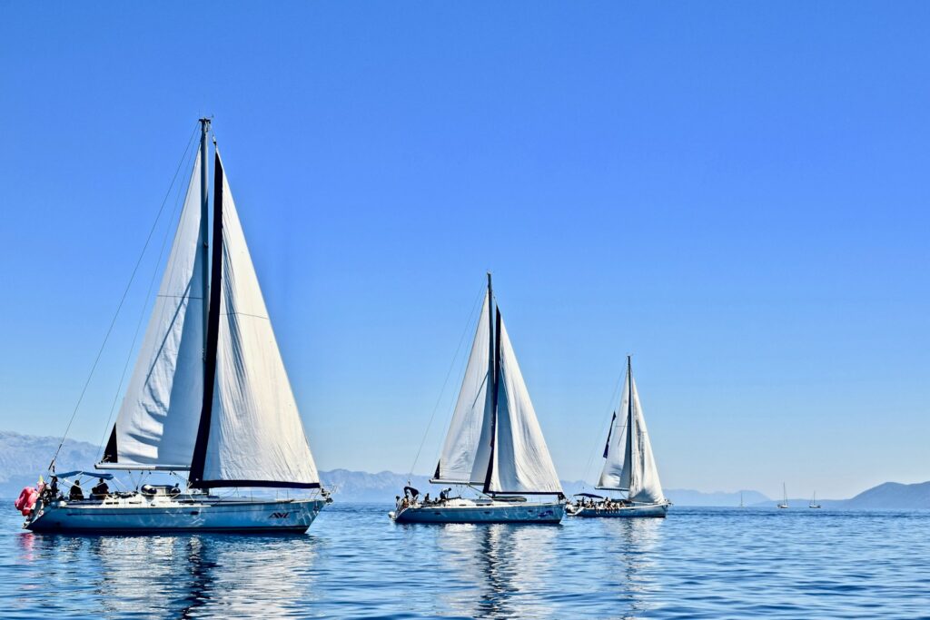Sailing boats in Dalmatia