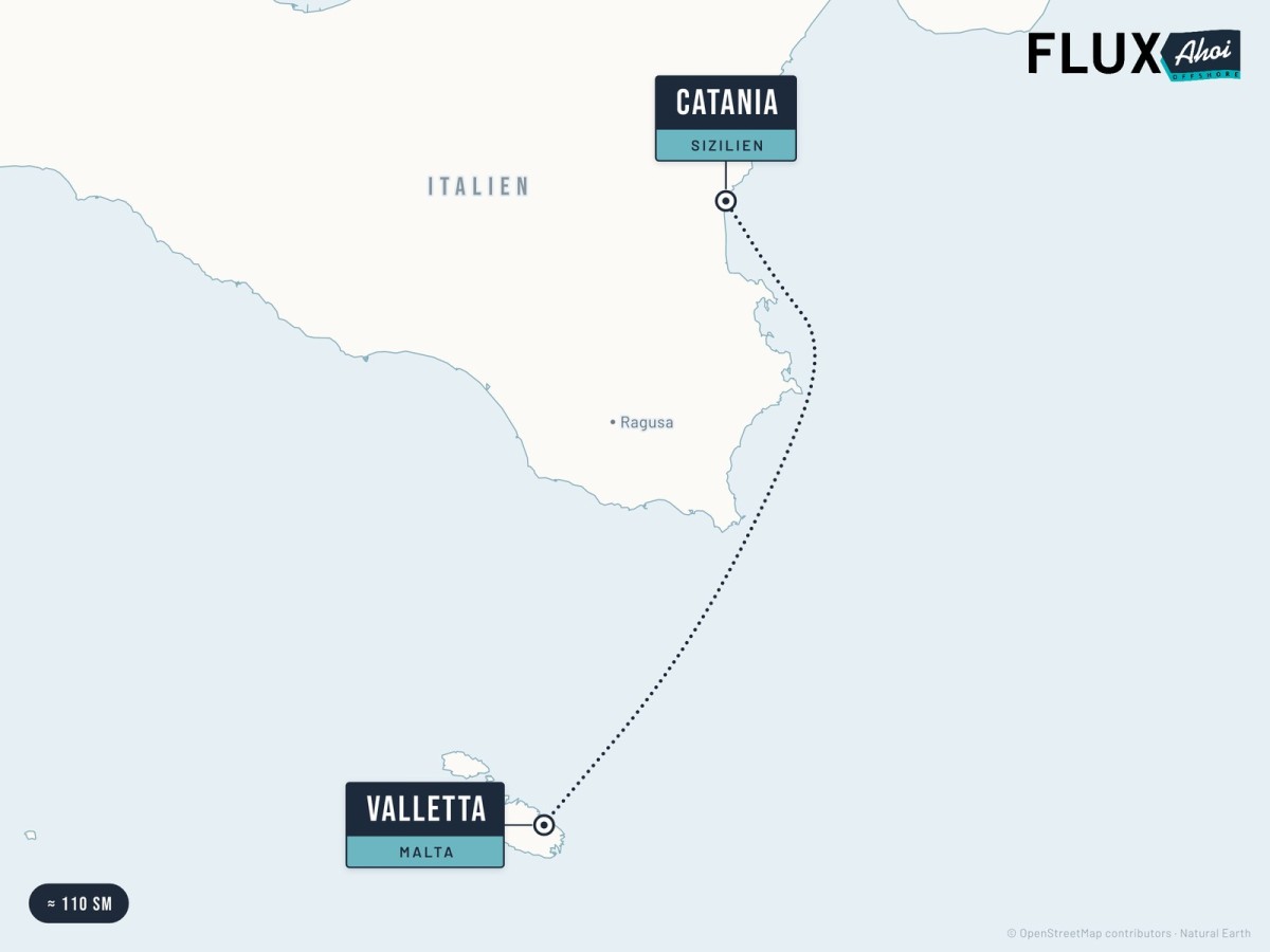 From Malta to Sicily – sailing trip to Catania by FluxAhoi