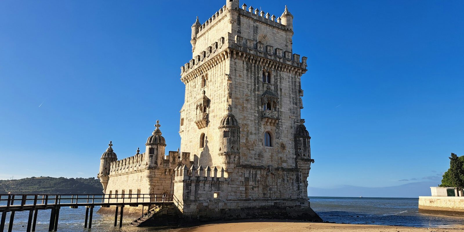 Torre de Belém on the shore of the Tagus in Lisbon Torre de Belém on the shore of the Tagus in Lisbon