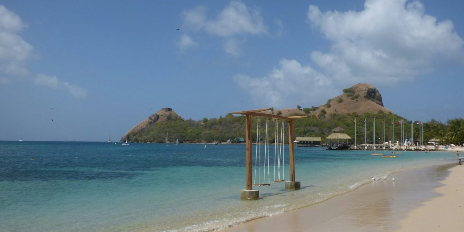 Strand bei Pigeon Island an der Rodney Bay