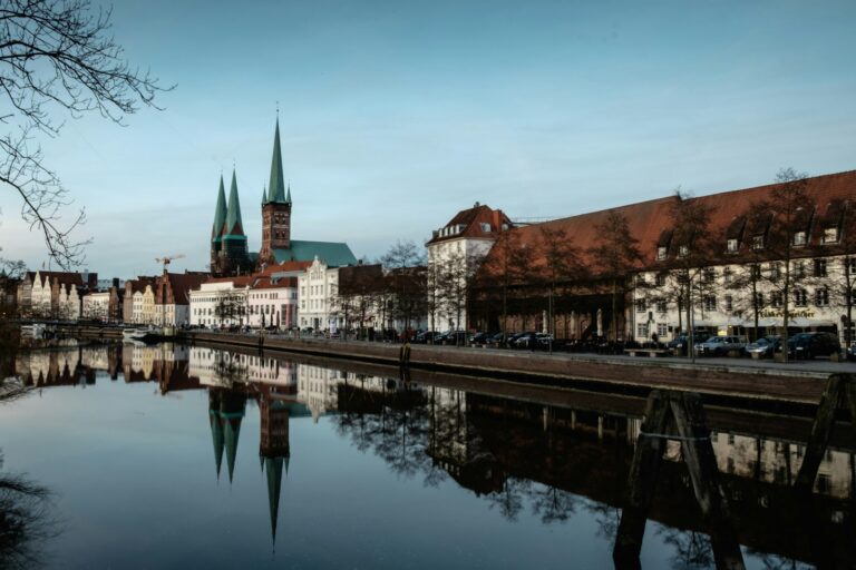 Malerwinkel an der Obertrave in Lübeck