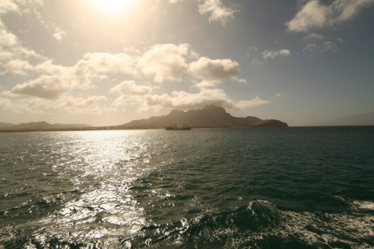 Bay of Mindelo in the evening light