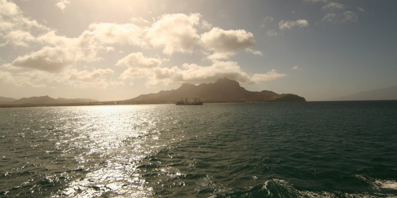 Bay of Mindelo in the evening light Bay of Mindelo in the evening light