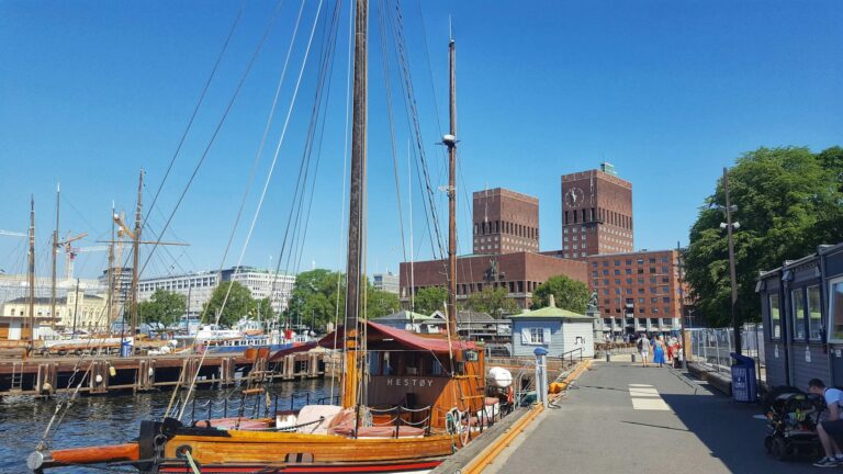 Sailing ship at Aker Brygge in Oslo