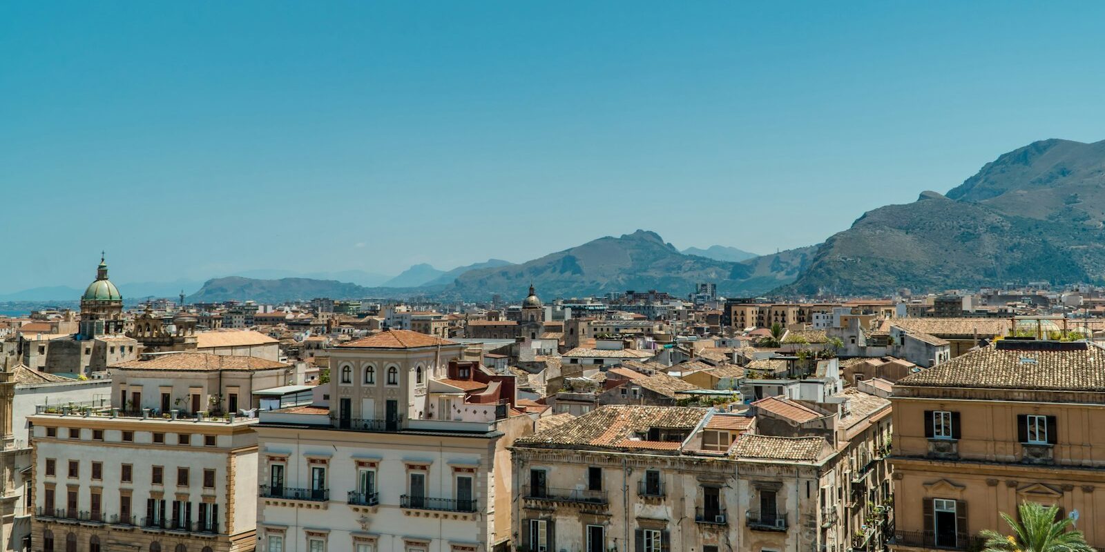 View over Palermo with the cathedral View over Palermo with the cathedral