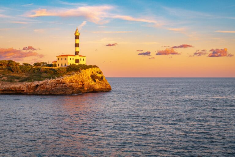 Portocolom lighthouse at sunset