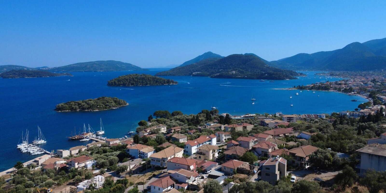 Symbolbild Bucht von Nidri Lefkas Symbolbild: Segelyachten in der Bucht von Nidri auf Lefkas